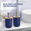 Blue Bathroom Accessories Set, 8 Pack Navy Blue Bathroom Decor