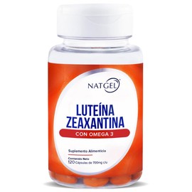 NatGel Lutena con Zeaxantina  Omega 3  Suplemento para Salud Visual y Macular - Antioxidantes para Vista Cansada y Luz Azul  120 Cpsulas 700 mg       