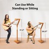 WISUCART Bamboo Music Stand for Sheet Music, Wood Adjustable Music