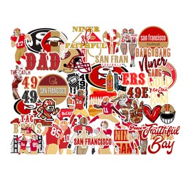 38 PCS of American Football Stickers for Water Bottle, Laptop, Bicycle, Computer, Motorcycle, Travel Case, Car Decal Decoration Sticker