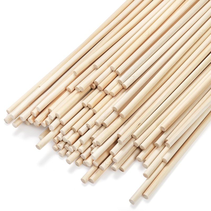 Cididu 300 Pcs Wooden Dowel Rods, 1/4 x 14 Inch