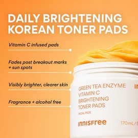 Green Tea Enzyme Vitamin C Brightening Toner Pads