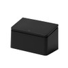 ideaco TUBELOR Flat Rectangle Trash Can with Lid, Black, 0.5
