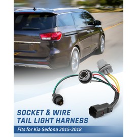Wujexuhe 92480-A9020 Socket & Wire Tail Light Harness Compatible with Kia Sedona 2015 2016 2017 2018