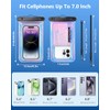 IPX68 Waterproof Phone Pouch with Lanyard - Dazzling Purple