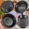 Bibabala 12pcs 5inch Desserts Black Tarts For Baking Round Tin,