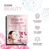 CLAIR BEAUTY Rose & Collagen Hydrating Facial Sheet Mask /No