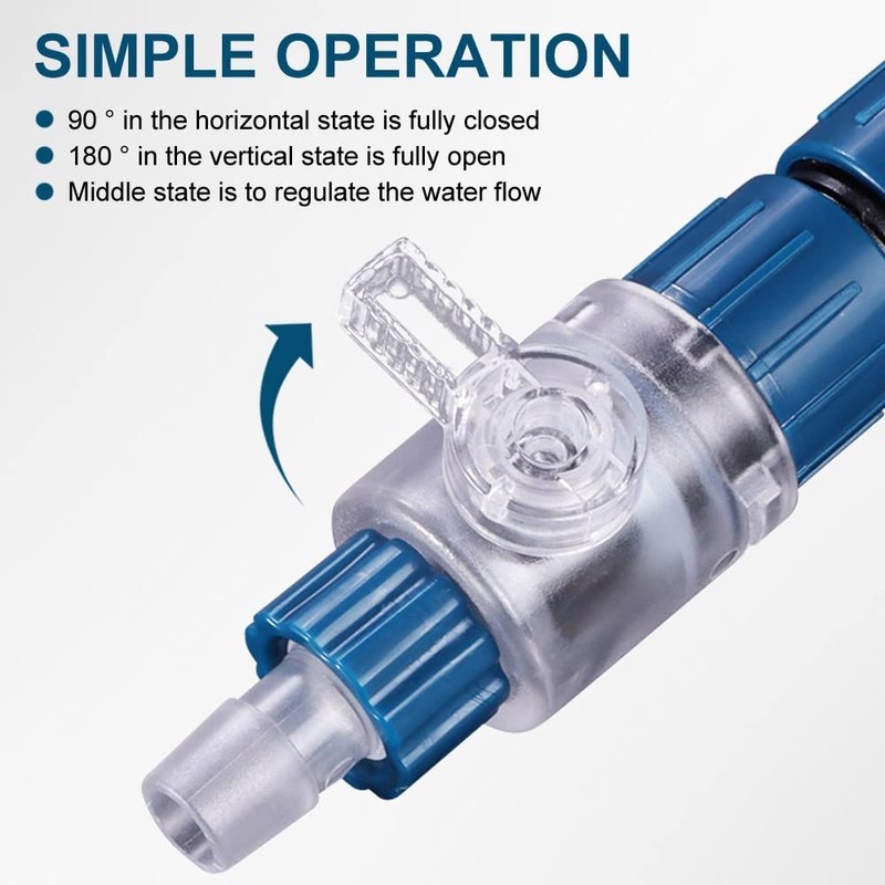 MiOYOOW Aquarium Hose Valve, Fish Tank Hose Connector, Fishbowl Water