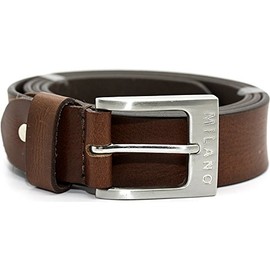 Milano Mens Full Grain Leather Belt - 1.5" (40mm) - Black Brown # ML-2920 - Brown, Medium