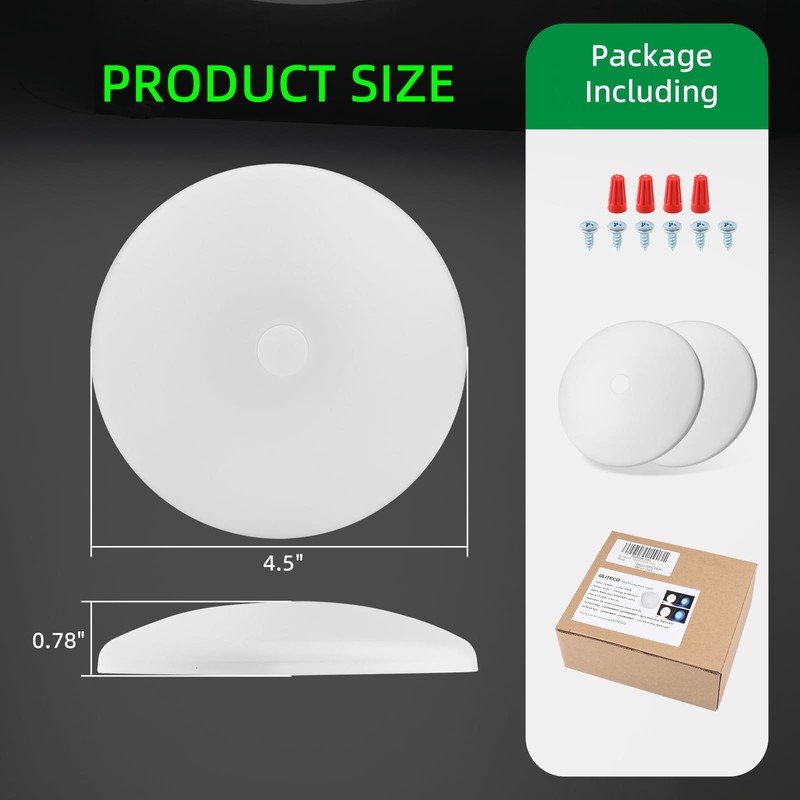 ULITECO RV Ceiling Light 12V, 4.5Inch RV Light Interior, Dimmable