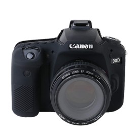 90D Silicone Case, TUYUNG Camera Housing Case Protective Cover Shell, Compatible with Canon EOS 90D Cameras, Black