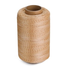 KAQRHFT Sewing Thread, Leather Upholstery 437 Yards 630D/0.55mm Round Waxed Thread for Leather Sewing, Spool Wax Coated String for Stitching, Bookbinding, Braiding, Car Sofa Repair Craft- Beige