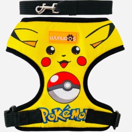 Arnés Pechera Ajustable Antitirones Para Perro Chico Mediano Pikachu 4