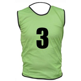15 MESH BIBS FOOTBALL TRAINING SPORTS BIBS NUMBERED (1-15 OR number of your choice) Front/Back OR Front & Back (Green (Front & Back), Youth (Men's Small-Medium))