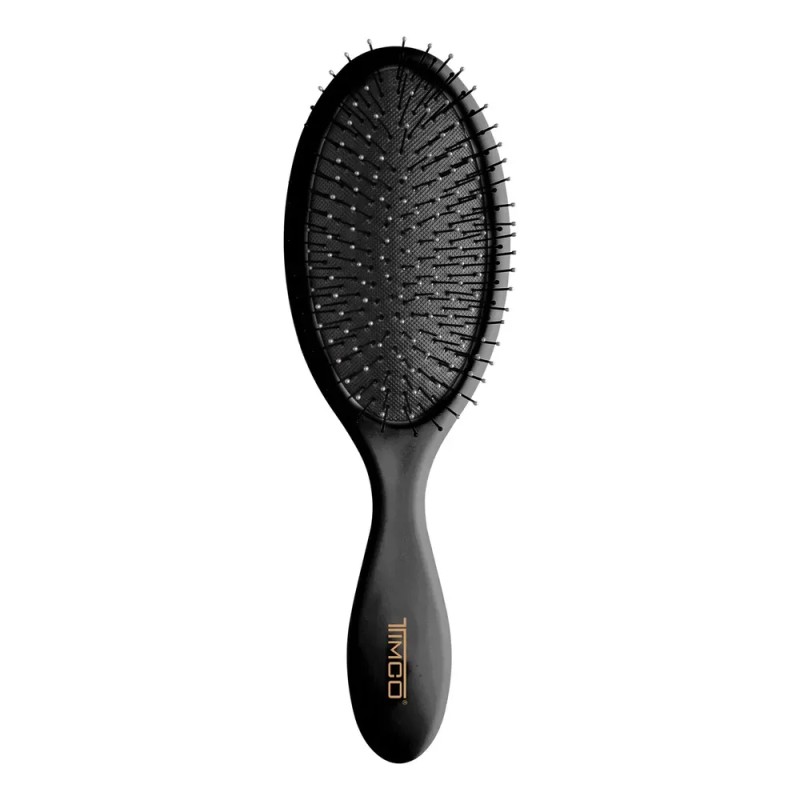 Cepillo de Cabello Desenredante Ovalado Acolchado Negro Ultra Thin Timco