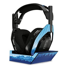MightySkins Carbon Fiber Skin Compatible With Astro A50 Wireless Headphones + Base Station (Gen 4) - Blue Mountains | Protective, Durable Textured Carbon Fiber Finish | Easy To Apply | Made in the USA