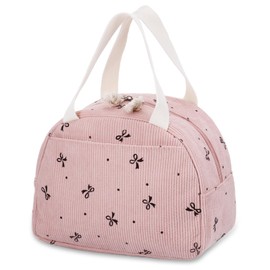 TranRantic Insulated Lunch Bag for Girls Women, Foldable Portable Cooler Bag, Small, Reusable Lunch Bag, Leak-proof Insulated Bag for School, Work, Travel, Outdoor (Pink)