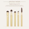 ECOTOOLS, Precious Metals Brightening Eye Brush Set, Kit de Brochas