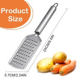 2PCS Kitchen Cheese Grater Set - Stainless Steel Graters for Cheese, Vegetables, and More - Durable Handheld Grater- Easy to Use, Clean, and Store