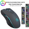 AVEDISTANTE Ratón Inalámbrico 2.4 G Recargable RGB Ratón para Juegos