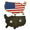 iplusmile 2pcs Creative American Flag Map Magnetic Refrigerator Stickers Fun