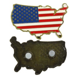 iplusmile 2pcs Creative American Flag Map Magnetic Refrigerator Stickers Fun Home Decor Easy to Position Lightweight Compact for Holidays