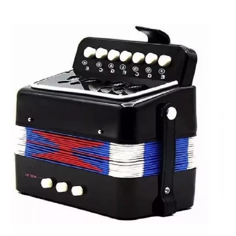 KFMX Mini Acordeon Infantil Juguete Para Niños Musica 7 Botones