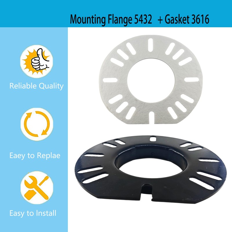 Replacement 4" Oil Burners Adjustable Mounting Flange 5432 + Gasket