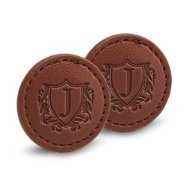 CybGene Golf Ball Markers (Tan, Set of 2) - Golf Gifts for Men - Golf Accessories Leather Golf Markers - J