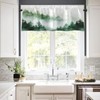 Emvency 2 Pack Valances Window Treatments, Misty Forest Green Nature