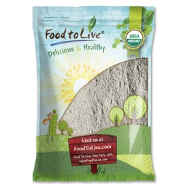 Food to Live Organic Dark Rye Flour, 8 Pounds – Whole Grain, Non-GMO, Stone Ground, Kosher, Raw, Vegan, Bulk, Great for Baking Bread, Product of the USA