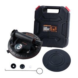 POWERTEC 8 Inch Heavy Duty Vacuum Suction Cups with Pressure Gauge & 286 lbs Load Capacity 1PK, Handheld Vacuum Suction Cup Lifter to Lift Large Tiles, Granite, Marbles & Windshield Removal (71883V)
