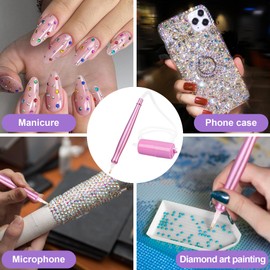 JNJCXNS Electric Diamond Painting Pen, Upgraded Diamond Art Accessories, Diamond Painting Vacuum Tool, Electric Diamond Art Pen, Diamond Art Kits with Storage Tray, Make Painting Easier and Faster