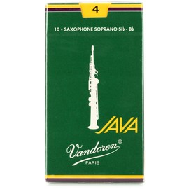 Vandoren SR304 Java Soprano Saxophone Reeds (Strength 4) (Pack of 10)