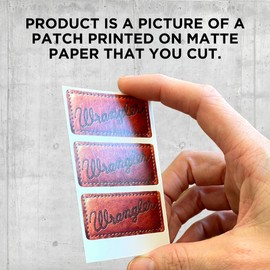 Jean Pocket Mold Freshie Patches | 150 Pack | 3 Patches Per 3.5 x 2.0" Business Card | Patch Embellishment for Silicone Bead | Brown Patch Design (DIY Cut-Out Patch)