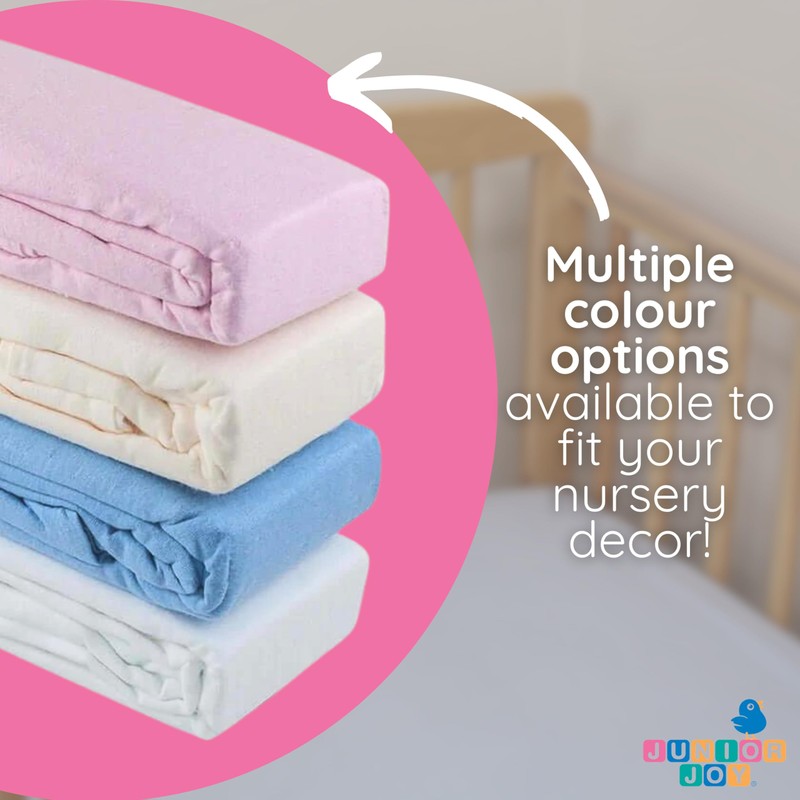 Junior Joy Cot Bed Fitted Sheets, 100% Cotton, Oeko-Tex Standard
