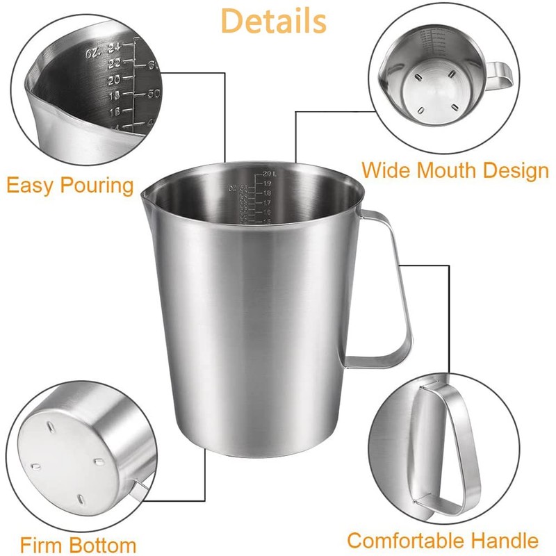 Stainless Steel Lab Cup, Measuring Cup Lab Measuring Cup with