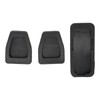 3pcs Clutch Brake Accelerator Pedal Pad Kit Rubber Black Flexible