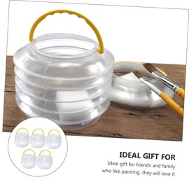 SHINEOFI Brush Washing Bucket Set Collapsible Pen Washer for Artists Watercolor Paints Outdoor Travel Use