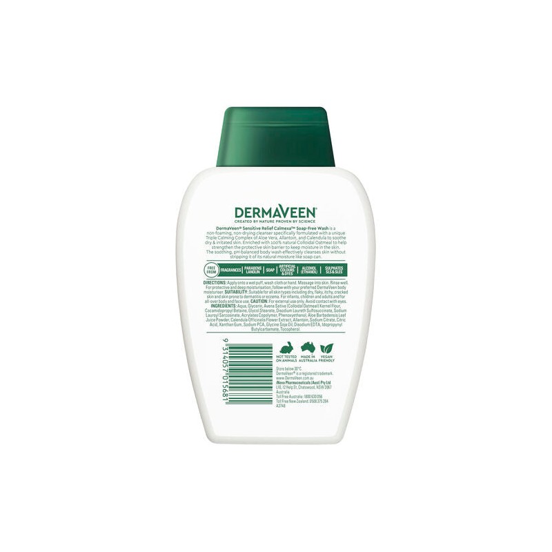 DermaVeen Sensitive Relief Calmexa Soap Free Wash 250mL