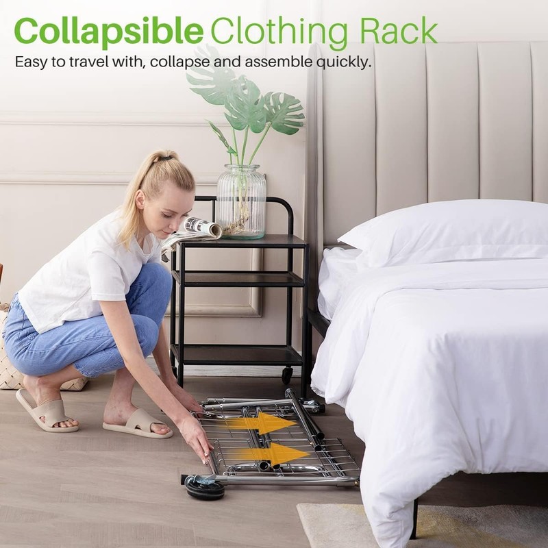 HOKEEPER Clothing Garment Rack Capacity 525LBS Clothing Racks on Wheels