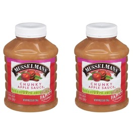 Home Style Chunky Applesauce, American Grown Apples by Musselmanns., Non-GMO, 48 Oz Jar - Pack of 2