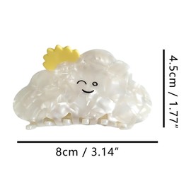 Cloud Hair Clip,Acetate Claw Clips,Hair Clips for Women,Sunny