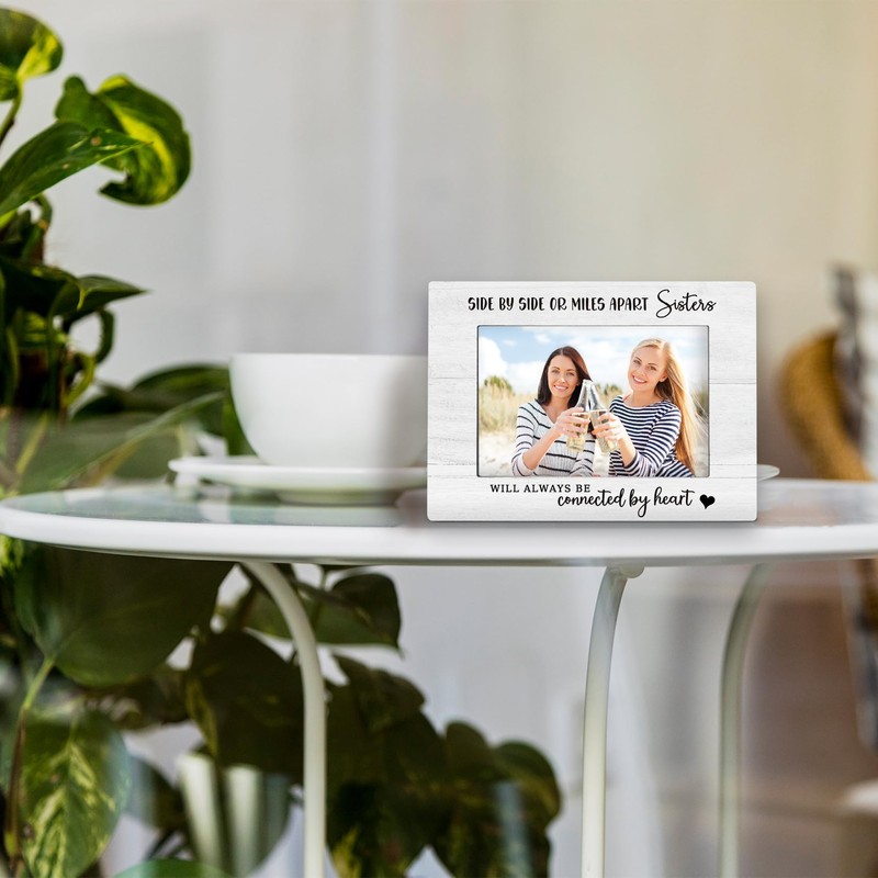 DUXMNAMG Sister 4x6 Picture Frame, Sister Long Distance Photo Frame,