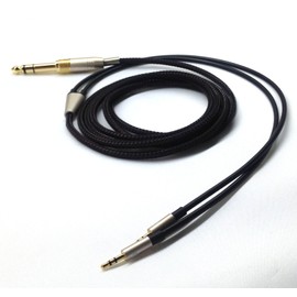 ABLET Replacement Audio Cable Compatible with Hifiman HE400S, HE-400i (2.5 mm Plug Version), HE560, HE-350, HE1000 Headphones 3.5 mm and 6.35 mm to Dual 2.5 mm Jack Plug Cable 1.5 m / 4.9 ft