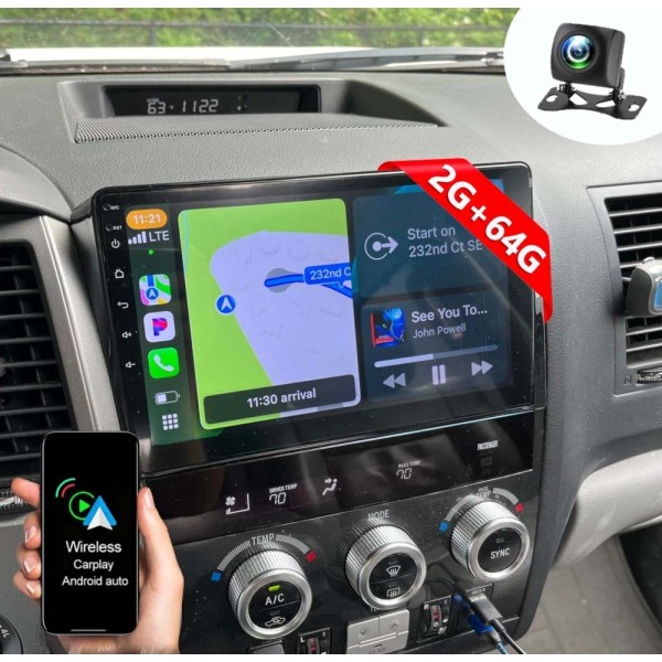 CFRIATO Apple Carplay For Toyota Tundra 2007-2013 Sequoia 2008-2019 Car