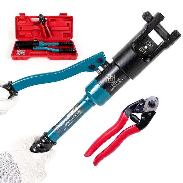 Muzata Upgraded Custom Cable Railing Crimping Tool Hydraulic Crimper Hydraulic