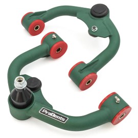 Front Upper Control Arms for 2005-2021 Frontier, 2005-2015 Xterra, 2-4" Lift Suspension Tubular Arms with Ball Joint, Replacement OEM Factory Suspension Arms, Wrinkle Green