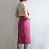 Linen Full Apron Manon Magenta A266 [Lino e Lina/Lino e