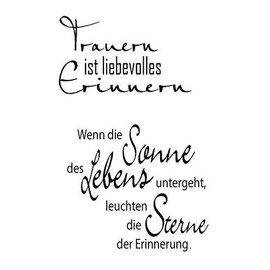 efco Clear Stamp, Mourning Is Loving, A7 / 74 x 105 mm, 2 Pieces, Transparent